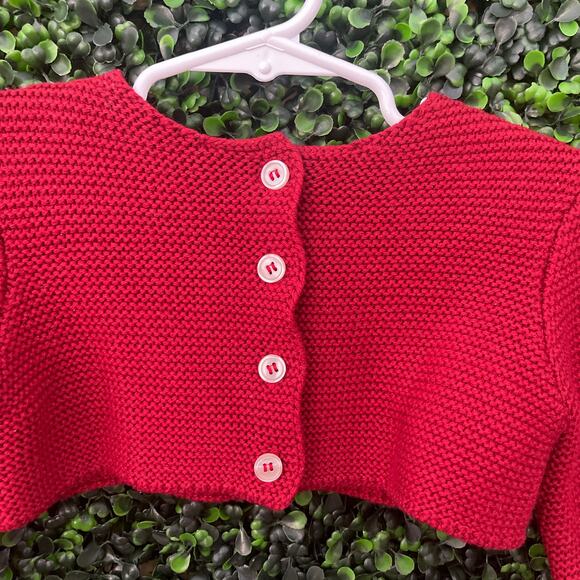 Gocco, Toddler Crop Sweater, Red size 2-3 - Picture 2 of 6